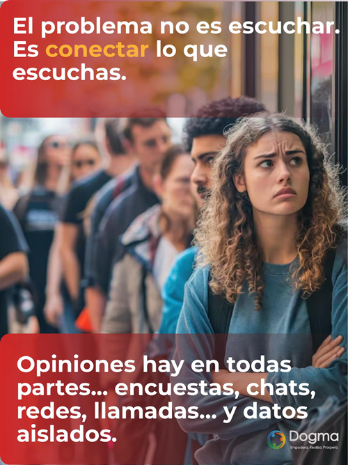 El problema no es la falta de escucha es la falta de un sistema que permita conectar lo que escuchas.